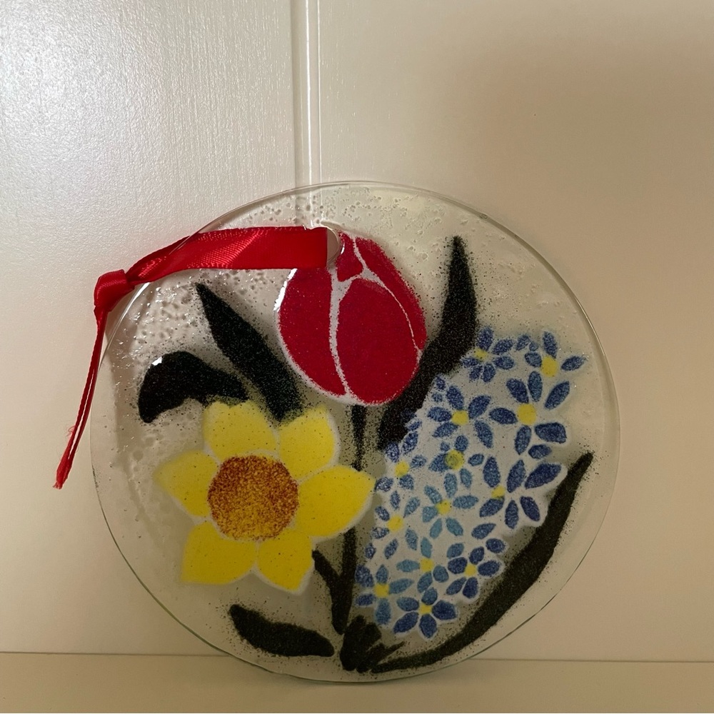 Folio Art Glass Flowers Small Sun Catcher